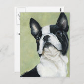 ボストンテリアオリジナルドッグアートポストカード ポストカード (正面/裏面)