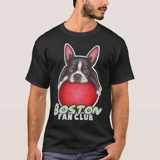 ボストンテリアオンレッドボール2 Tシャツ (正面)