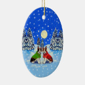 ボストンテリアオーバルオーナメント セラミックオーナメント (右)