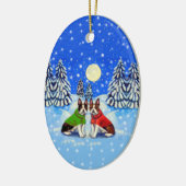 ボストンテリアオーバルオーナメント セラミックオーナメント (左)