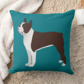 ボストンテリアカスタマイズーベーシック(文字とカラー) クッション (ブランケット)