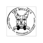 ボストンテリアカスタムー差出人住所 ラバースタンプ (インプリント)