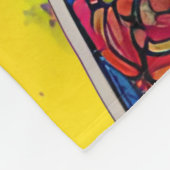 ボストンテリアカラフルドッグ絵を描スプラッシュ フリースブランケット (角)