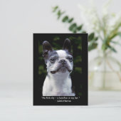 ボストンテリアカラー引用文はがき ポストカード (スタンド正面)