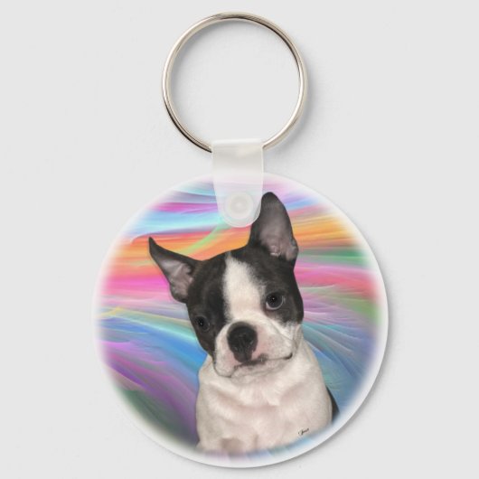 ボストンテリアキーチェーン キーホルダー (正面)