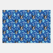 ボストンテリアギフト、アクセサリーと ラッピングペーパーシート (正面3)