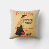 ボストンテリアクラブヴィンテージポスターイラストレーション クッション (裏面)