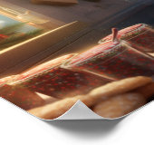 ボストンテリアクリスマスクッキーフェスティバルホリデー ポスター (角)