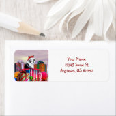 ボストンテリアクリスマスサプライズラベル ラベル (インサイチュ)