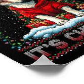 ボストンテリアクリスマスツリー装飾ドッグラブ ポスター (角)