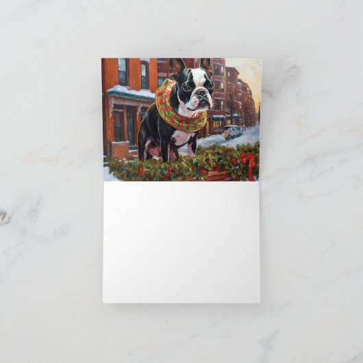 ボストンテリアクリスマスフェスティバルシーズン カード (内部)