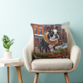 ボストンテリアクリスマスフェスティバルシーズン クッション (椅子)