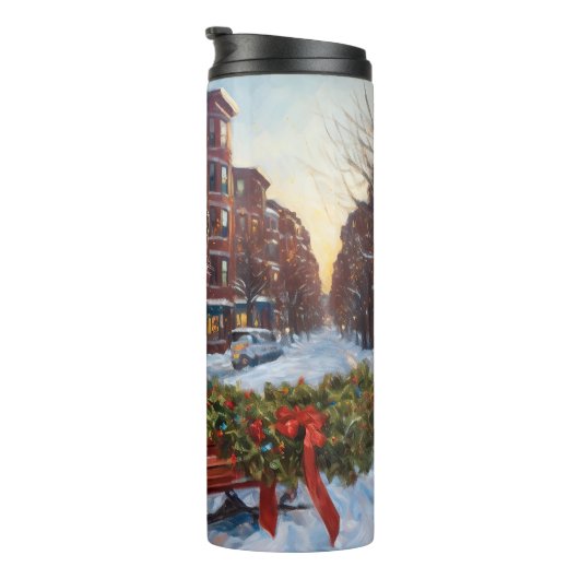 ボストンテリアクリスマスフェスティバルシーズン タンブラー (回転右)