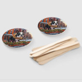 ボストンテリアクリスマスフェスティバルシーズン ハンドファン (組立なし)