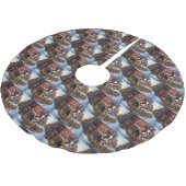 ボストンテリアクリスマスフェスティバルシーズン ブラッシュドポリエステルツリースカート (アングル)