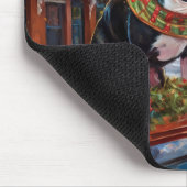 ボストンテリアクリスマスフェスティバルシーズン マウスパッド (コーナー)