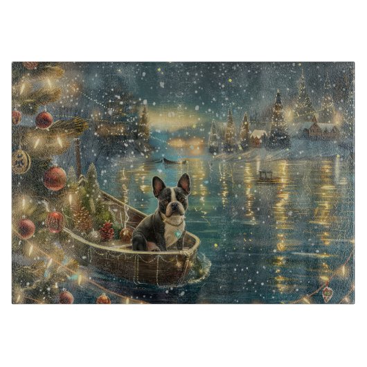 ボストンテリアクリスマスフェスティバル航海 カッティングボード (正面)