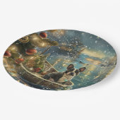 ボストンテリアクリスマスフェスティバル航海 ペーパープレート (アングル)