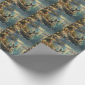 ボストンテリアクリスマスフェスティバル航海 ラッピングペーパー (角)