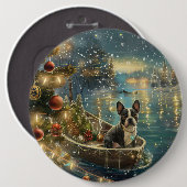 ボストンテリアクリスマスフェスティバル航海 缶バッジ (正面&裏面)