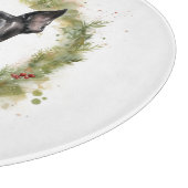 ボストンテリアクリスマスリースフェスティバルカップ カッティングボード (角)