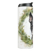 ボストンテリアクリスマスリースフェスティバルカップ タンブラー (回転左)