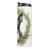 ボストンテリアクリスマスリースフェスティバルカップ タンブラー (回転右)