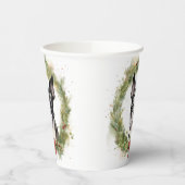 ボストンテリアクリスマスリースフェスティバルカップ 紙コップ (左)