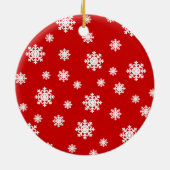 ボストンテリアクリスマス2マンガースノーフレーク セラミックオーナメント (裏面)