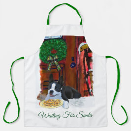 ボストンテリアクリスマス エプロン