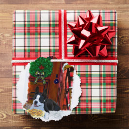 ボストンテリアクリスマス オーナメントカード