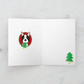 ボストンテリアクリスマス シーズンカード (内部)