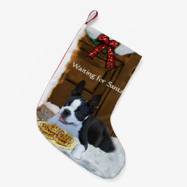ボストンテリアクリスマス スモールクリスマスストッキング