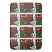 ボストンテリアクリスマス バスマット (正面縦)