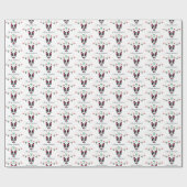 ボストンテリアクリスマス ラッピングペーパー (フラット)