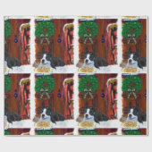 ボストンテリアクリスマス ラッピングペーパー (フラット)