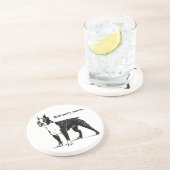 ボストンテリアコースターとペットの名前 コースター (側面)