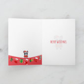 ボストンテリアサンタインリースホリデーカード サンキューカード (内部)