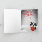 ボストンテリアサンタポーズカード シーズンカード (内部)