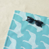 ボストンテリアシルエット模様 ビーチタオル (インサイチュ)