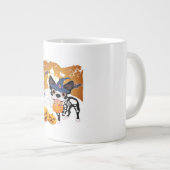 ボストンテリアスケルトンドッグパンプキンハロウィーンコスト ジャンボコーヒーマグカップ (正面右)