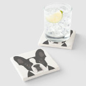 ボストンテリアストーンコースター ストーンコースター (横)