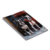 ボストンテリアスノウィースリークリスマスデコール ノートブック (右側)