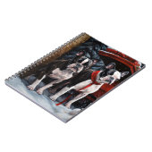 ボストンテリアスノウィースリークリスマスデコール ノートブック (左側)