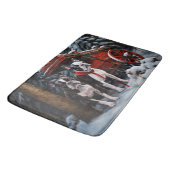 ボストンテリアスノウィースリークリスマスデコール バスマット (アングル)