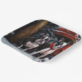 ボストンテリアスノウィースリークリスマスデコール ペーパープレート (傾斜あり)