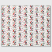 ボストンテリアドッグクリスマスラッピング紙 ラッピングペーパー (フラット)