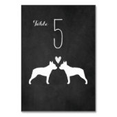 ボストンテリアドッグシルエット結婚式レセプション テーブルナンバー (裏面)