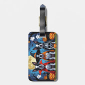 ボストンテリアドッグスパンプキンハロウィンおもしろい ラゲッジタグ (裏面縦)