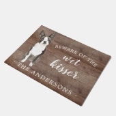 ボストンテリアドッグパーソナライズされたドアマット ドアマット (アングル)